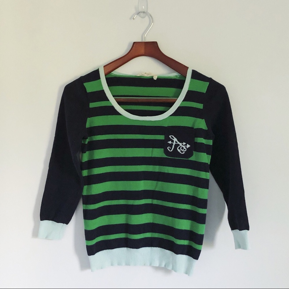 Anthropologie monogram sweater